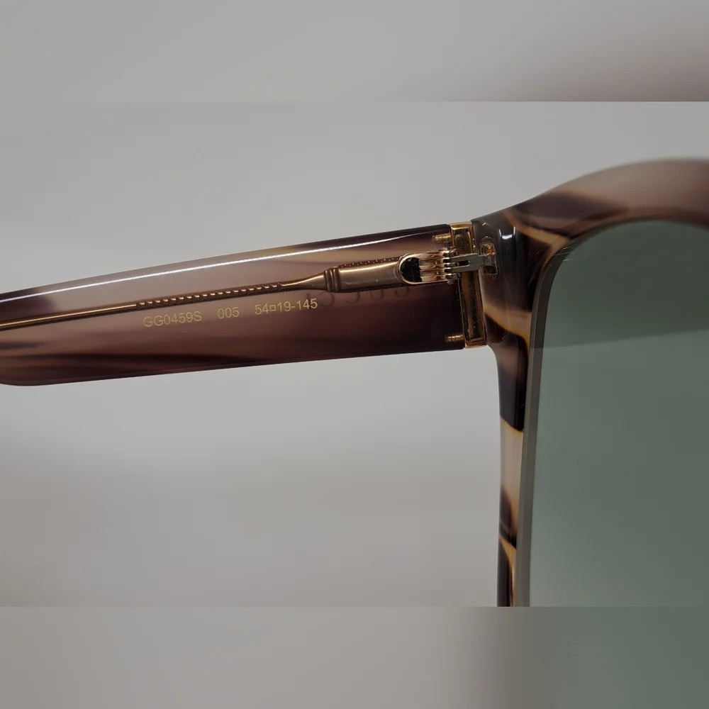 NWT Gucci Women's Sunglasses Marble Gray Square Full Rim GG0459S 005 54-19-145 - Picture 13 of 16